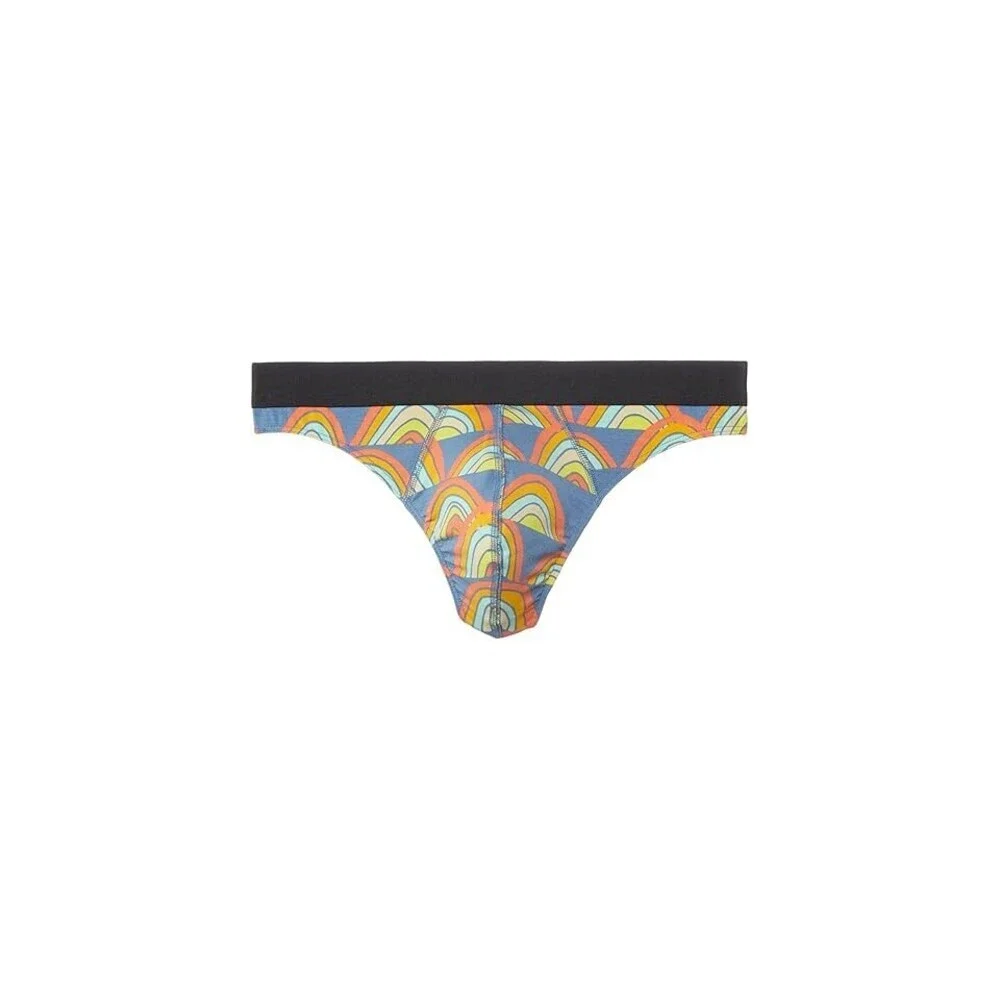MeUndies Brief Men's Large Multicolor Retro Rainbows Stretch Underwear GBO902
